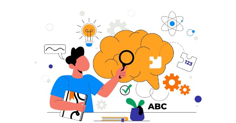 Hình ảnh tượng trưng cho tư duy logic, giải quyết vấn đề được phát triển qua việc học toán và áp dụng công thức